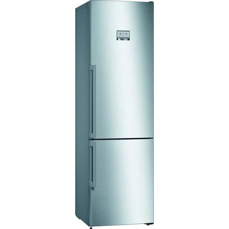 Combină frigorifică Bosch KGF39PIDP, NoFrost, 343 L, Super-răcire, TouchControl, Home Connect, Suport sticle, H 203 cm, Inox antiamprentă