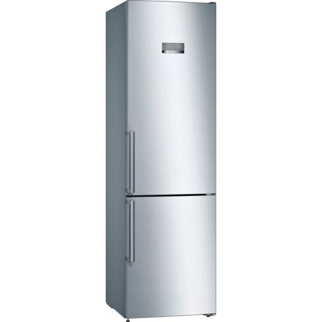 Combină frigorifică Bosch KGN397LEP, NoFrost, 366 L, Super-răcire, Compartiment VitaFresh 0°C, Display, Suport sticle, H 203 cm, Inox-Look