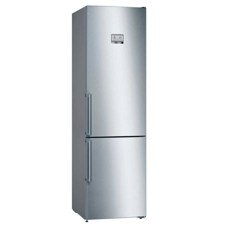 Combină frigorifică Bosch KGN39HIEP, NoFrost, 366 L, Super-răcire, Compartiment VitaFresh 0°C, Display, Suport sticle, Home Connect, H 204  cm, Inox