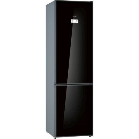 Combină frigorifică Bosch KGN39LBE5, No Frost, 366 L, Super-răcire, Home Connect, Touch control, Suport sticle, H 203 cm, Negru