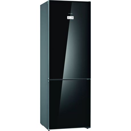 Combină frigorifică Bosch KGN49LBEA, No Frost, 435 L, Super-răcire, Home Connect, Touch control, Suport sticle, H 203 cm, Negru