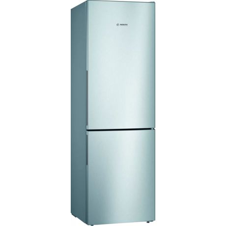 Combină frigorifică Bosch KGV36VLEAS, Low Frost, 308 L, Super-congelare, Sertar fructe/legume VitaFresh, Suport sticle, H 186 cm, Inox Look