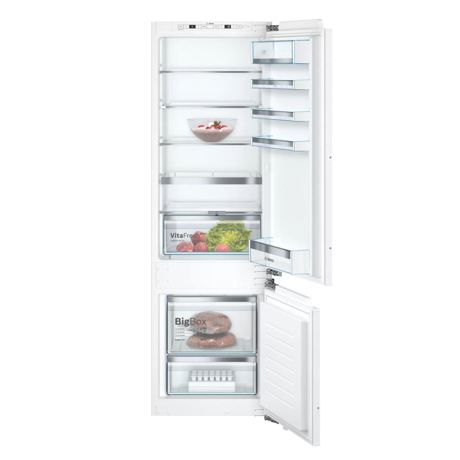 Combină frigorifică încorporabilă Bosch KIS87AFE0, Low Frost, 270 L, Display, Răcire rapidă, Funcţie Holiday, H 177 cm