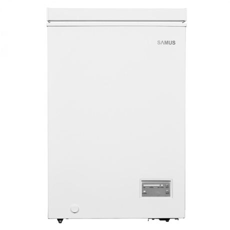 Lada frigorifica Samus LS113, 98 L, Termostat reglabil, Interior aluminiu, L 54.5 cm, Alb