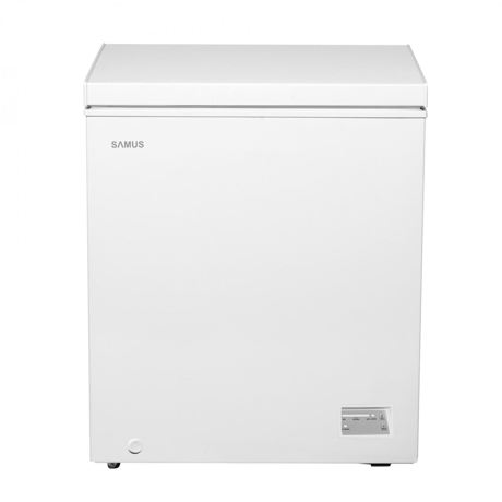 Lada frigorifica Samus LS166A+, 145 L, Termostat reglabil, Functie Fast freeze, Interior aluminiu, L 70.5 cm, Alb