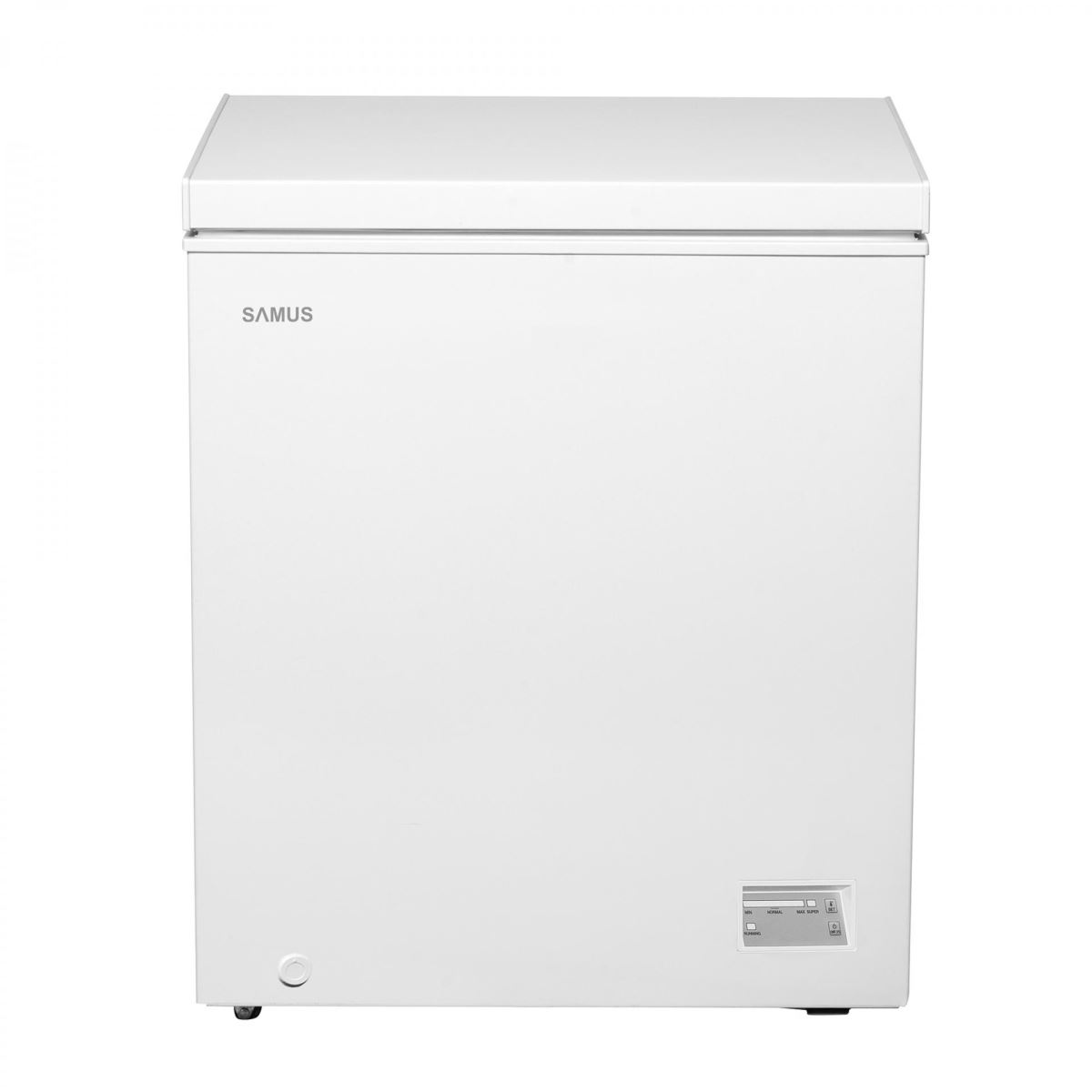 Lada frigorifica Samus LS167, 142 L, Fast freeze, Termostat reglabil, Interior aluminiu, L 70.5 cm, Alb