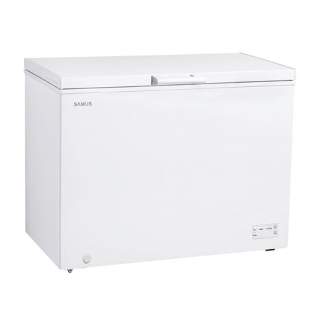 Lada frigorifica Samus LS330A+, 316 L, Control electronic, Termostat reglabil, Functie Fast freeze, Interior aluminiu, L 111.9 cm, Alb