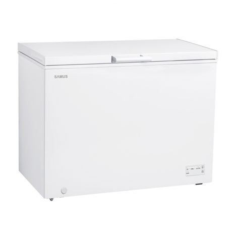 Lada frigorifica Samus LS333, 308 L, Termostat reglabil, Interior aluminiu, L 112 cm, Alb