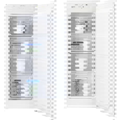 Congelator incorporabil Electrolux LUB3AE88S, 98 L, 4 sertare, Control electronic, Inghetare rapida, Usa reversibila, H 87.3 cm, Alb
