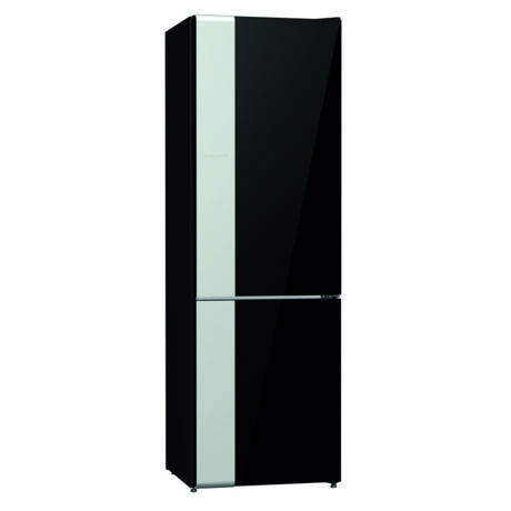 Combina frigorifica Gorenje Ora-Ito NRK612ORAB, Full No Frost, 329 l, H 185 cm, Sticla neagra