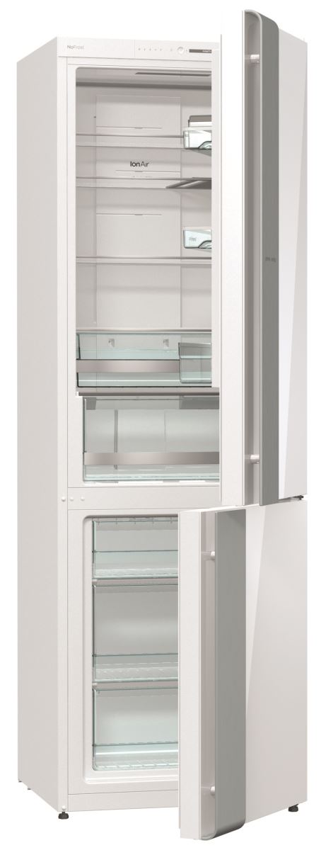 Combina frigorifica Gorenje Ora-Ito NRK612ORAW, Full No Frost, 329 l, H 185 cm, Sticla alba