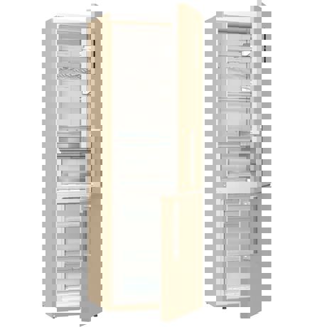 Combina frigorifica Gorenje Colour NRK6192MC, No Frost, 307 l, Control electronic, H 185 cm, Cream