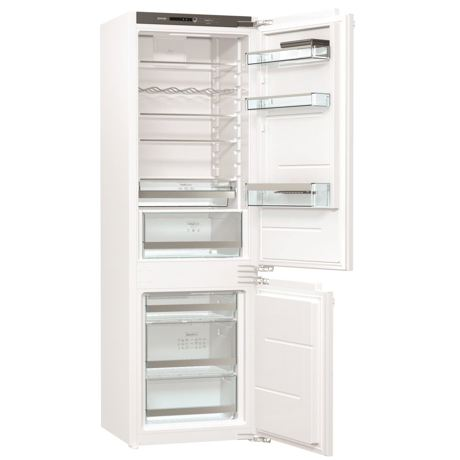 Combina frigorifica incorporabila Gorenje NRKI5182A1, 248 l, No Frost congelator, Display LED intern, H 177.2 cm, Alb