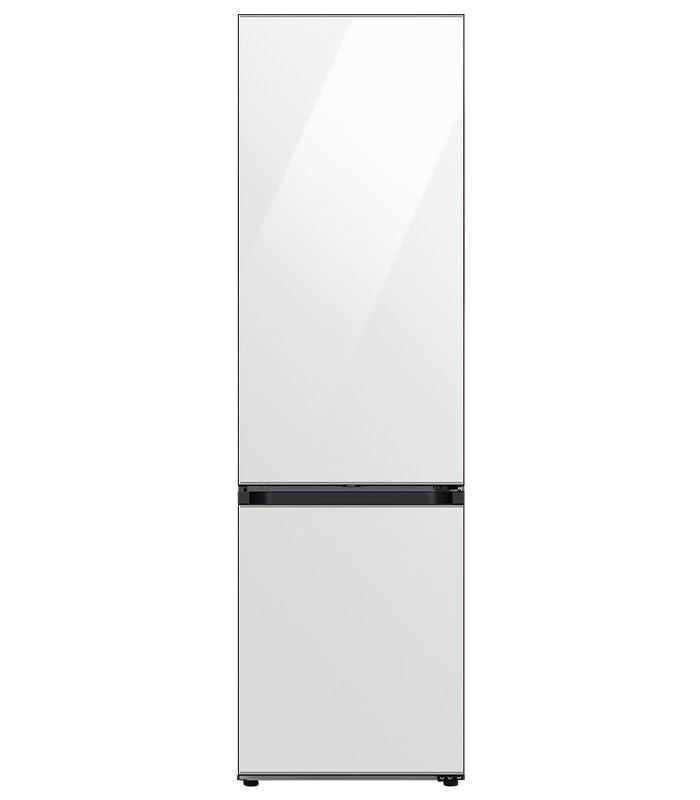 Combina frigorifica Samsung Bespoke RB38A7B5312/EF, No Frost, 387 L, Optimal Fresh Zone, Racire rapida, Congelare rapida, Alarma usa, H 203 cm, Clean White Glass