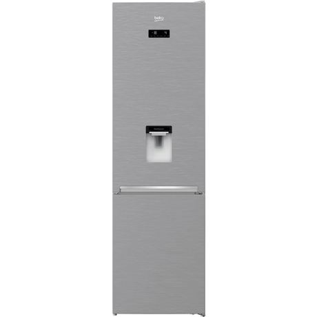 Combina frigorifica Beko RCNA406E40DZXBN, NeoFrost Dual Cooling, 362 L, Compartiment 0°C, Dozator apa, H 203 cm, Metal Look