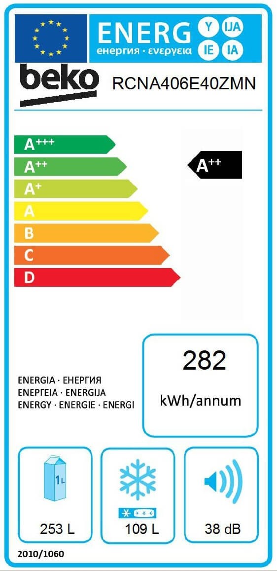 Combina frigorifica Beko RCNA406E40ZMN clasa E