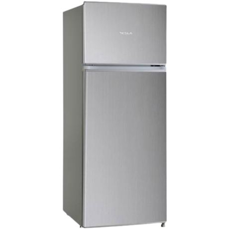 Frigider cu 2 usi Tesla RD2100MS1, Static, 207L, Control mecanic, Usa reversibila, H 143 cm, Argintiu