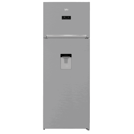 Frigider cu doua usi Beko RDNE535E30DZXBN, NeoFrost Dual Cooling, 471 L, Dozator apa, Compartiment 0°C, Racire/congelare rapida, H 193 cm, Metal Look