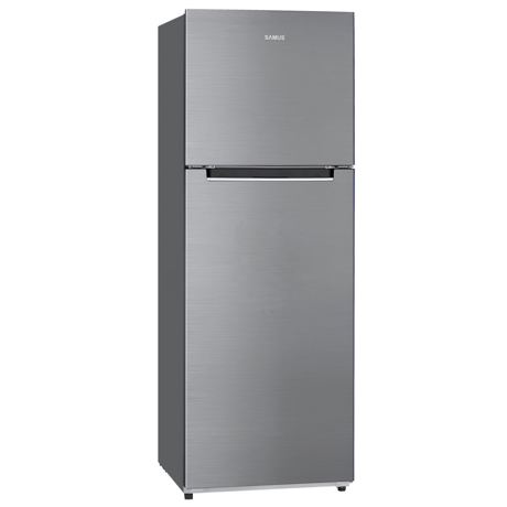 Frigider cu doua usi Samus SX452NF, Full No Frost, 334 L, Control mecanic, Iluminare LED, Usi reversibile, H 170 cm, Inox/silver