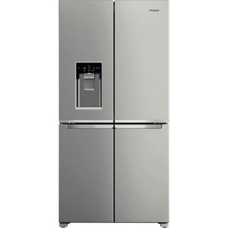 Frigider Side by side Whirlpool WQ9IMO1L, 4 usi, No Frost, 6th sense, 554 l, Display digital, Dispenser apa, H 187.4 cm, Inox