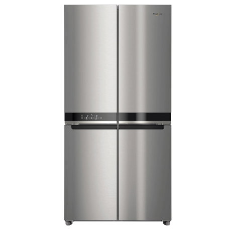 Frigider Side by side Whirlpool WQ9U2L, 4 usi, No Frost, 594 L, Fast cool, Fast freeze, 6Th Sense, H 187.4 cm, Inox Look