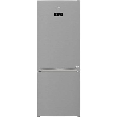 Combina frigorifica Beko RCNE560E40ZLXPHUN, 508 L, NeoFrost™ Dual Cooling, Display touch control, Congelare/racire rapida, HygieneShield™, HomeWhiz®, H 192 cm, Metal Look