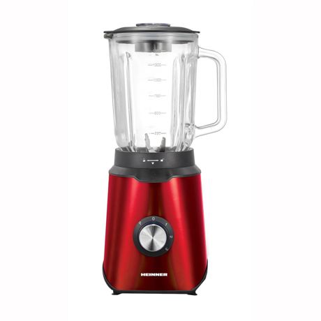 Blender de masa Heinner HBL-1000RED, 1000 W, 3 viteze+Pulse, Cana sticla 1.5 L, Sistem de siguranta, Rosu