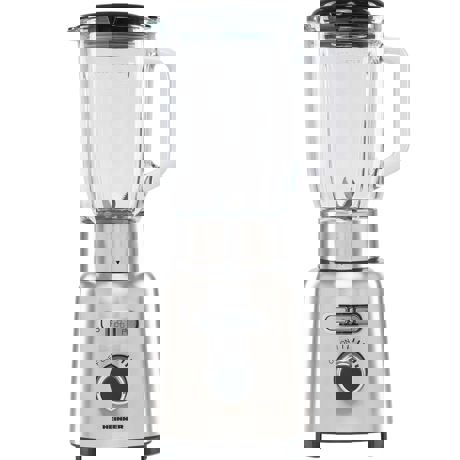 Blender Heinner HBL-ICE1000XMC, 1000 W, 1.5 l, Viteza variabila, Pulse, Zdrobire gheata, Bol sticla, Inox