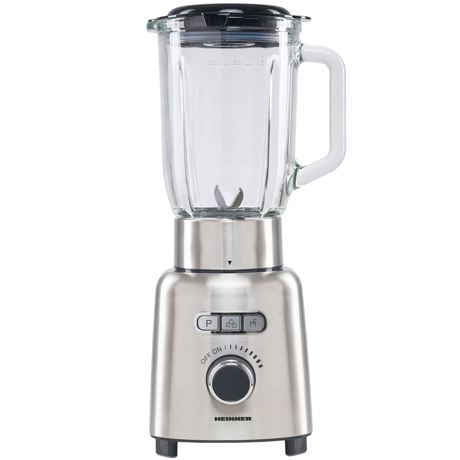 Blender Heinner HBL-ICE1000XMC, 1000 W, 1.5 l, Viteza variabila, Pulse, Zdrobire gheata, Bol sticla, Inox