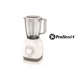Blender de masa Philips HR2100/00, 400W, 1.25 l, 2 viteze, Alb/Bej