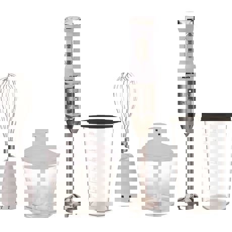 Multiblender Albatros MB700A, 700, 1 viteză+funcţie Turbo, Tocător 0.7 l, Pahar 0.5 l, Ax inox, Gri/Inox