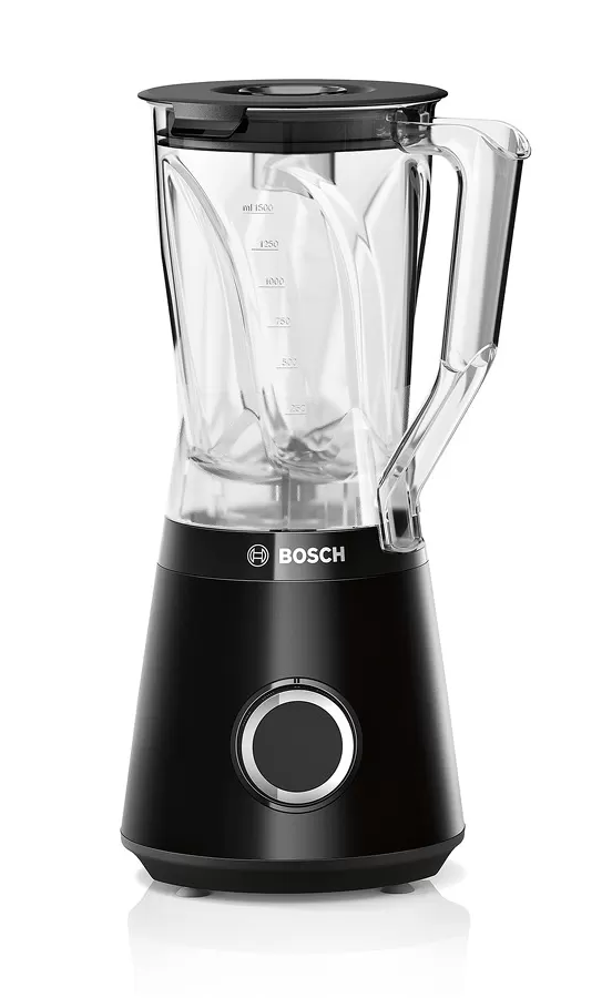 Blender Bosch VitaPower Serie 4 MMB6141B, 1200 W, 1.5 L, Lame inox, 2 viteze+ Funcție Pulse, Negru