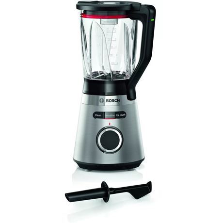 Blender Bosch MMB6382M, 1200 W, 1.5 L, Lame inox, 3 programe automate, Viteză variabilă+ Funcție Pulse, Graphite