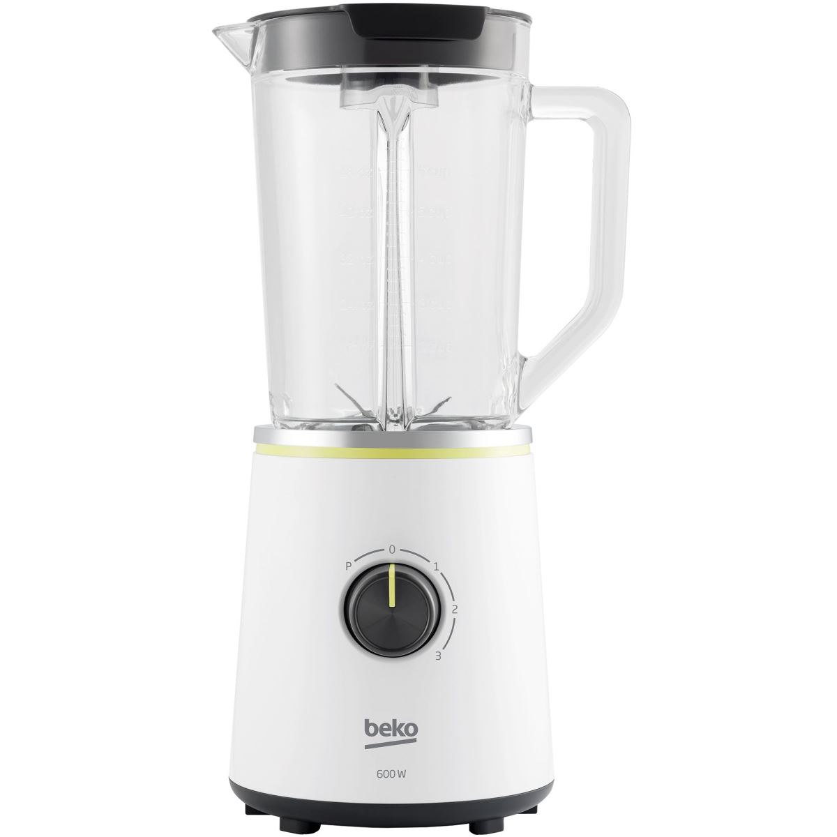 Blender Beko Foodster TBN7602W, 1.75 L, 600 W, 3 viteze+Pulse, Zdrobire gheata, Alb