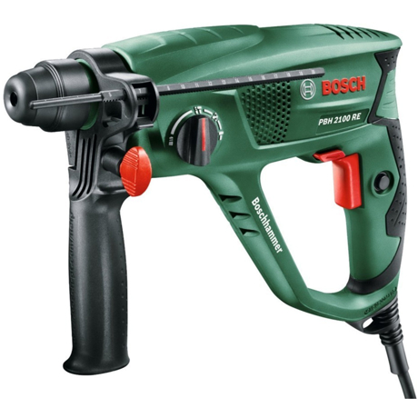 Ciocan rotopercutor Bosch PBH 2100 RE 06033A9302, 550 W, 2300 rpm, Negru/Verde