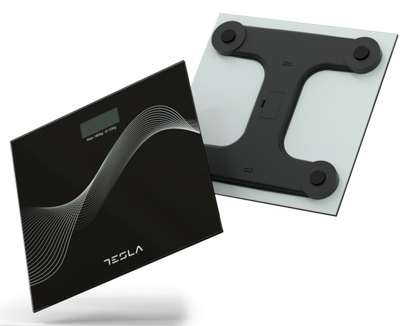 Cantar corporal Tesla BS102B, 180kg, baterii 2xAAA30x30cm, Negru