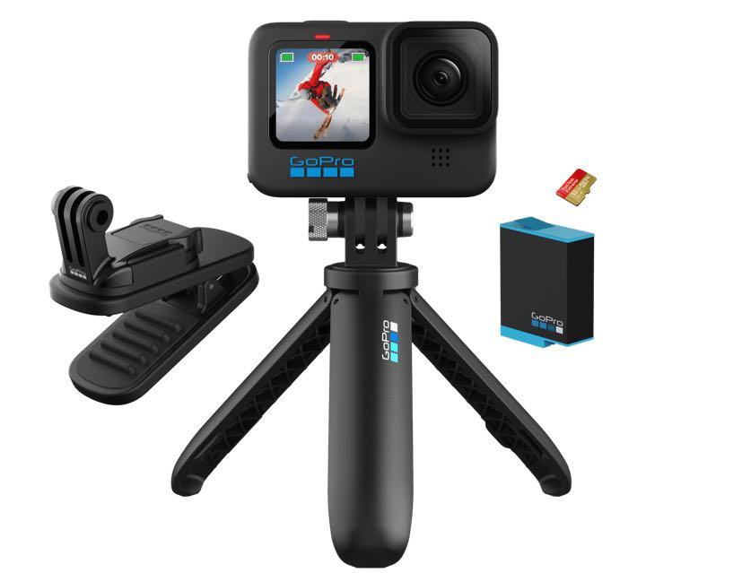 Bundle camera de actiune GoPro H10B, 5.3K60, 23MPProcesor GP2, HyperSmooth 4.0, 8X Slo-Mo, Waterpro