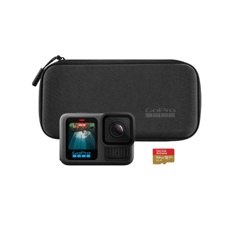 Camera de actiune GoPro H13B + Bundle accesorii2xAcumul. Enduro, 2xAdeziv curbat, 64GB SanDisk