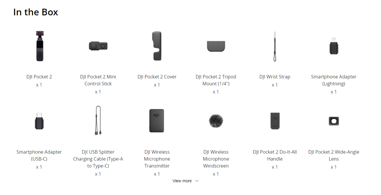 Kit Creator Camera video actiune DJI OSMO Pocket 264MP, 8x Zoom