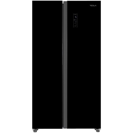 Frigider side-by-side Tesla RB4300FHB, 442L, Total No Frost, Display LED, Clasa F, H 177cm, Negru