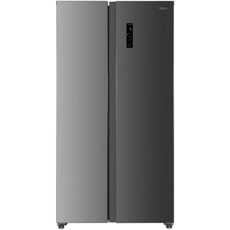 Frigider side-by-side Tesla RB4300FHX, 442L, Total No Frost, Display LED, Clasa F, H 177cm, Inox