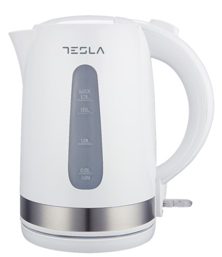 Fierbator Tesla KT200WX, 1.7L, 2200W oprire automata, indicator ON/OFF, Plastic, Alb