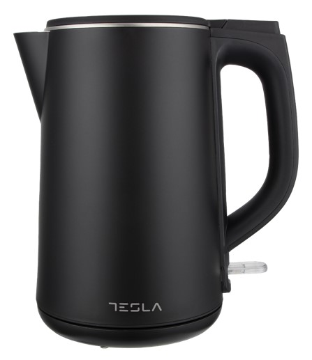 Fierbator Tesla KT301BX, 1,5L, 2200W, oprire automata,baza de plastic, Plastic, Negru