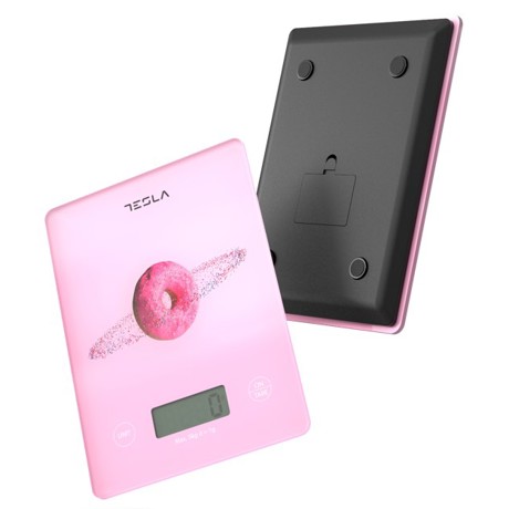 Cantar de bucatarie Tesla KS101P, 5kg, Roz