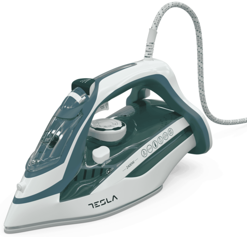 Fier de calcat Tesla IR300BL,2200 W,talpa ceramicarezervor 350 ml, 25g/min, cablu 1.9 m, Albastru