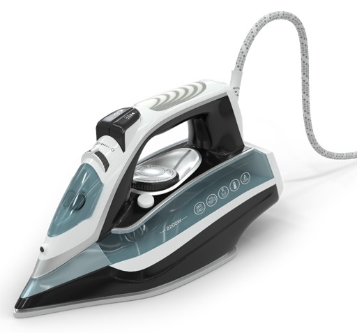 Fier de calcat Tesla IR302BL, 2200W,talpa ceramicarezervor 380 ml, 25g/min, cablu 1.9 m, Albastru