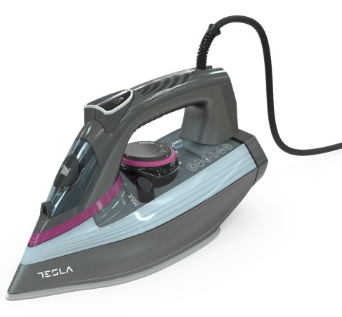 Fier de calcat Tesla IR400GP, 3100W,talpa ceramicarezervor 380 ml, 25g/min, cablu 1.9 m, Gri