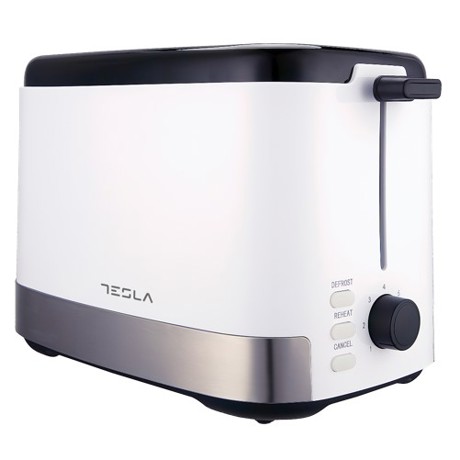 Prajitor de paine Tesla TS300BWX, 800W, 2 felii, Alb