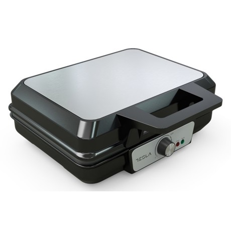 Waffle-maker Tesla WM200BX, 1000W, Termostat ajustabil, Negru-Inox