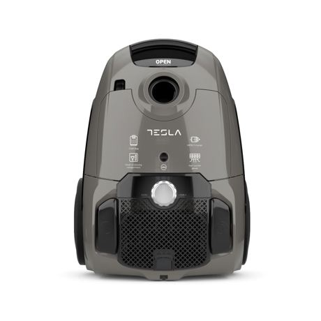 Aspirator cu sac Tesla BG300G, 800 W, 3.5 L, filtru lavabil HEPA, Gri